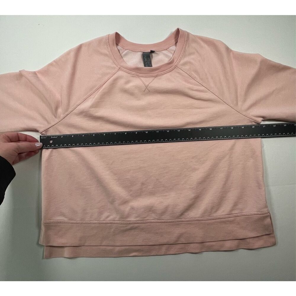 Sweaty Betty Chelsea Cropped Long Sleeve French Terry Peach Pink Size Large EUC - Picture 6 of 9
